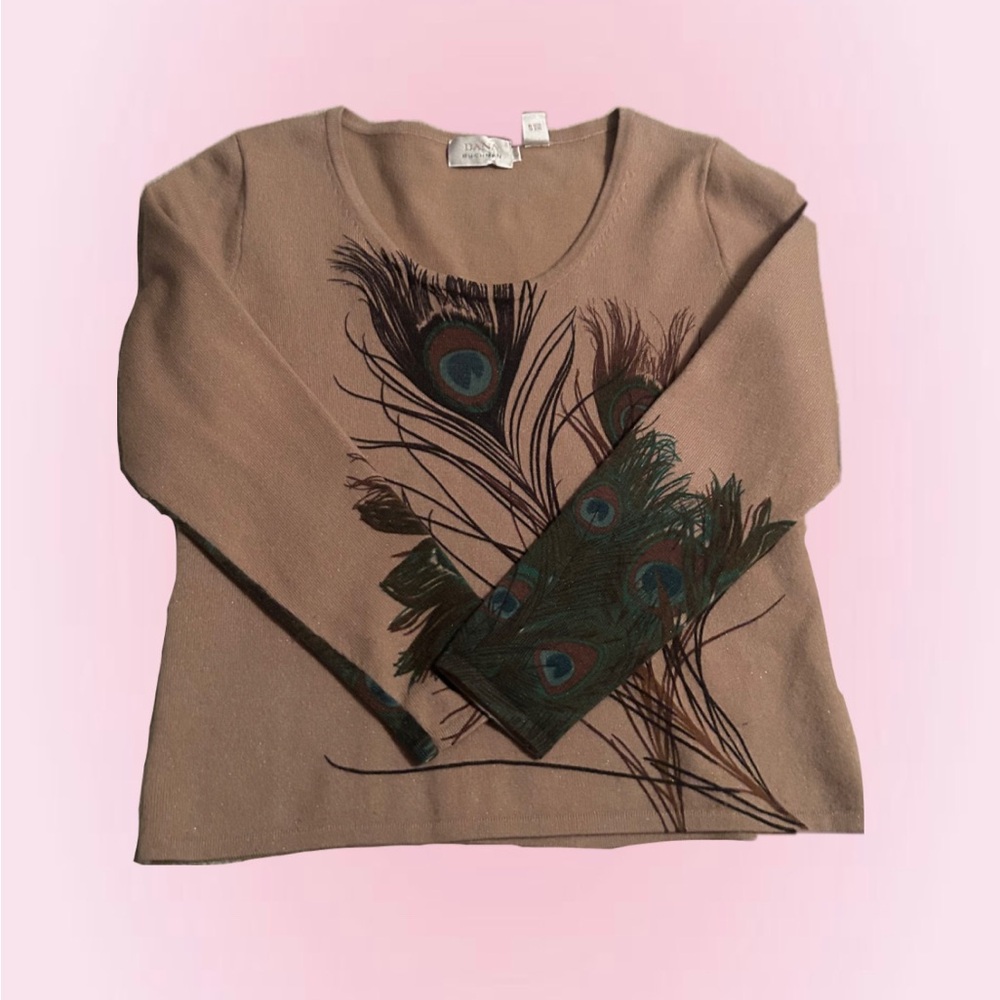 Peacock Dana buchman wool sweater